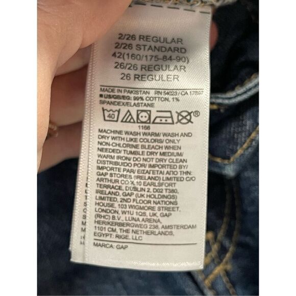 GAP Universal Slim Boyfriend Size 2/26 Regular - Picture 7 of 8